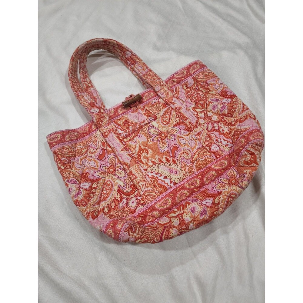 Vera Bradley Retired Sherbet Orange Paisley Womens Purse Bag